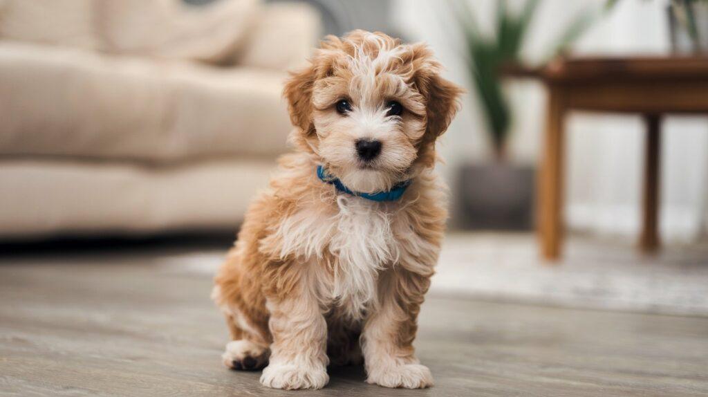 Ultimate Complete Guide to Labradoodles: A photo of a cute Labradoodle puppy with fluffy fur